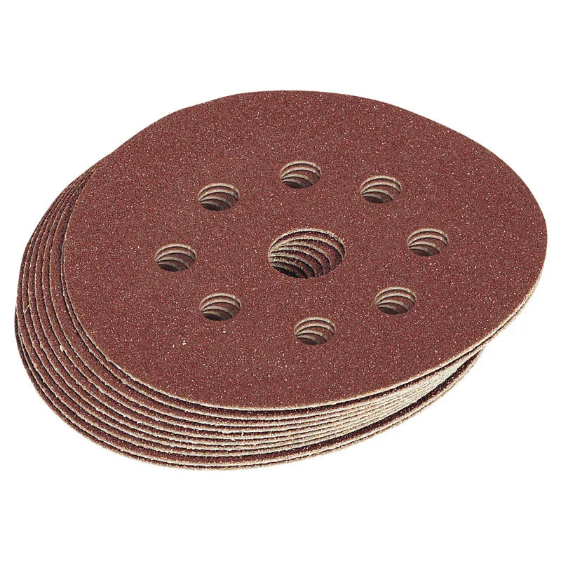 DRAPER ASSORTED GRIT HOOK AND LOOP SANDING DISCS, 125MM (PACK OF 10) - Cloud Nine Stores