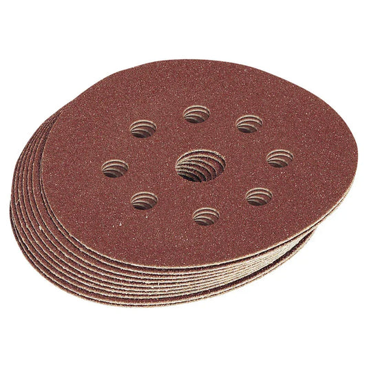 DRAPER ASSORTED GRIT HOOK AND LOOP SANDING DISCS, 125MM (PACK OF 10) - Cloud Nine Stores