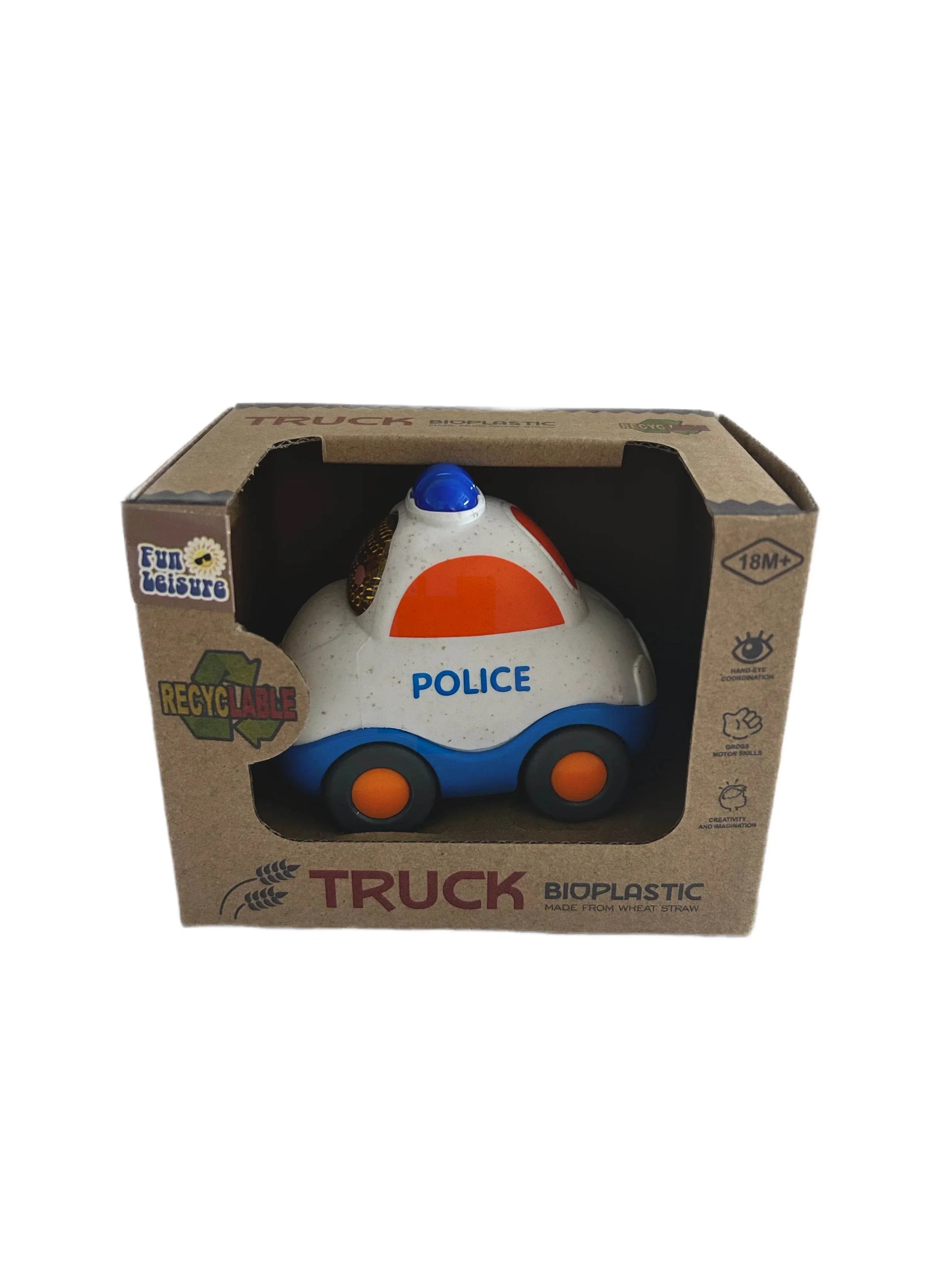 Bubble Police Car - Bioplastic - Cloud Nine Stores