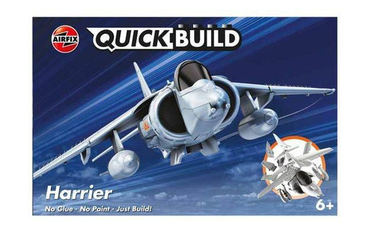 Airfix Quick Build J6009 Bae Harrier Aircraft Model Kit, Grey - Cloud Nine Stores