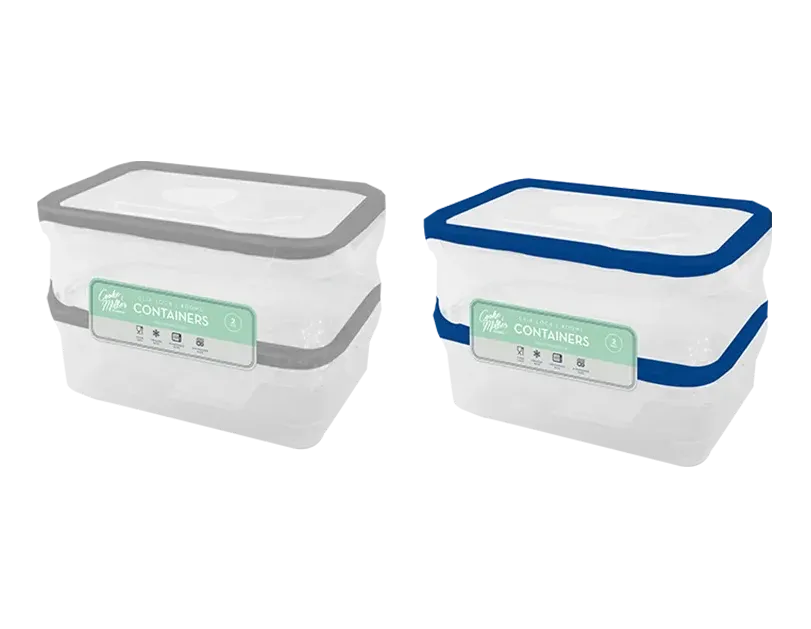 Clip Lock Containers 450ml 2pk Cloud Nine Stores
