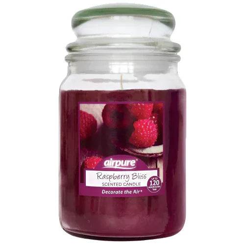 Air Pure Jar Candle Raspberry Bliss 510g - Cloud Nine Stores
