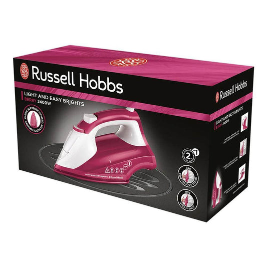 Russell Hobbs Light & Easy Brights Steam Iron - Berry - Cloud Nine Stores
