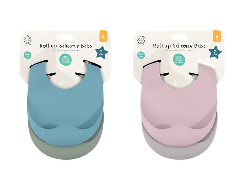 Light Weight Silicone Bibs 2Pk - Cloud Nine Stores