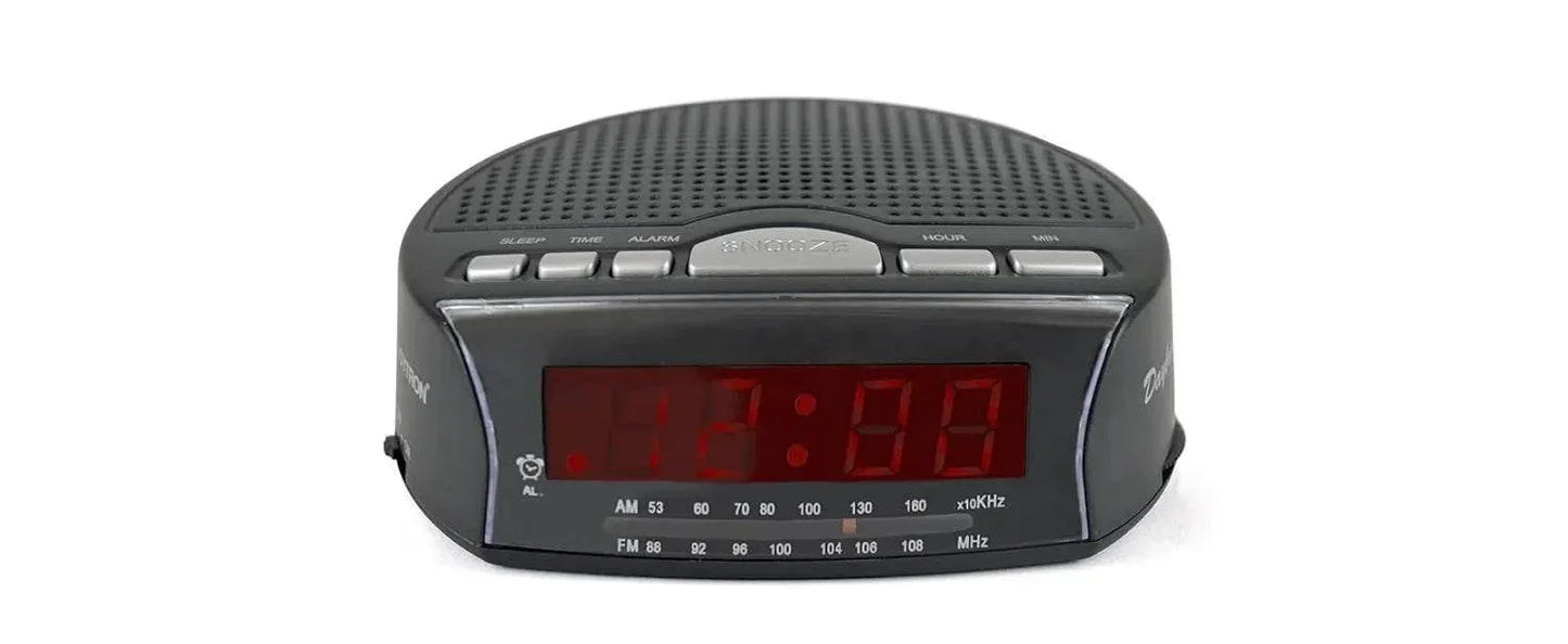 LLOYTRON J2006BK Daybreak AM-FM Clock Radio Black - Cloud Nine Stores