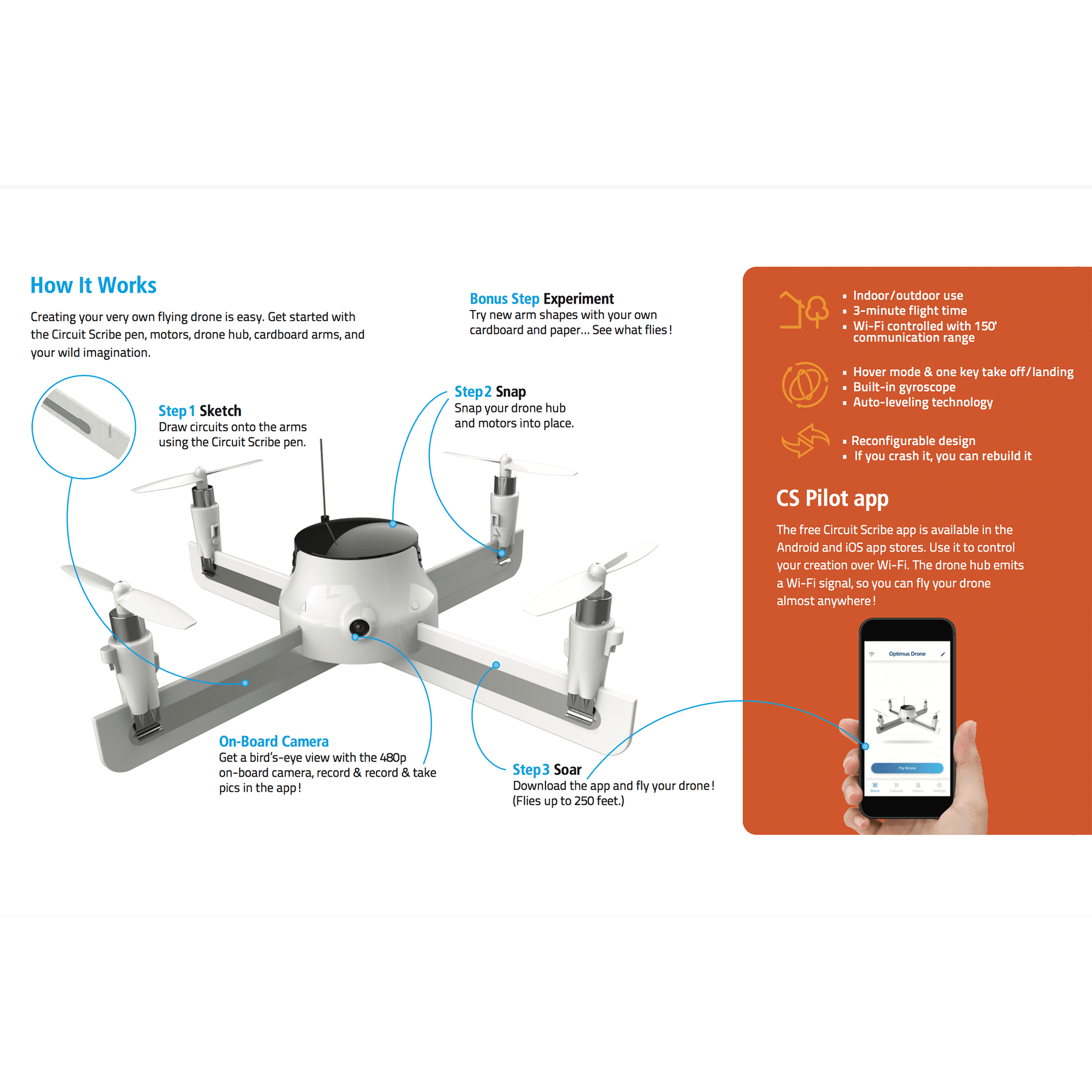 Electroninks Circuit Scribe Drone Builder Kit - Cloud Nine Stores