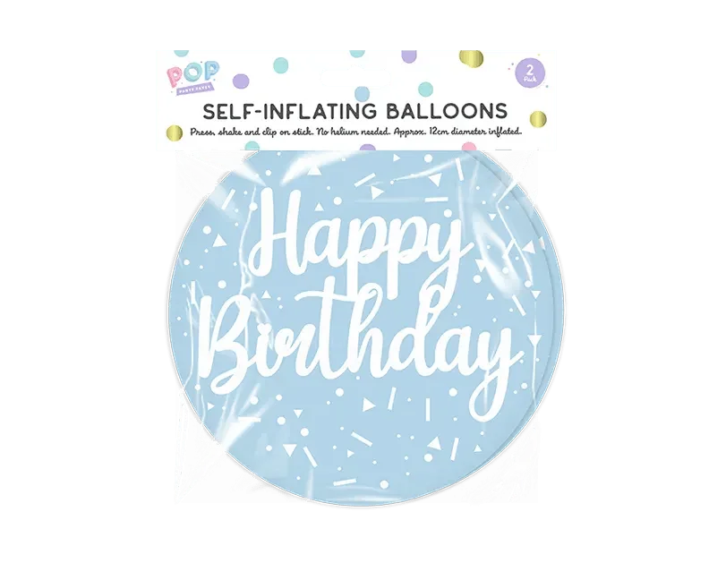 Pastel Self Inflating Balloon 2pk - Cloud Nine Stores