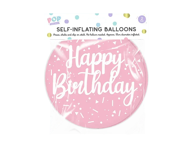 Pastel Self Inflating Balloon 2pk - Cloud Nine Stores