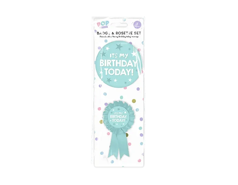 Pastel Birthday Party Badge Set - 2 Piece - Cloud Nine Stores