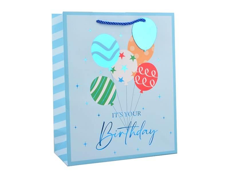 Boys Foiled Happy Birthday Large Gift Bag 30x42x12cm - Cloud Nine Stores