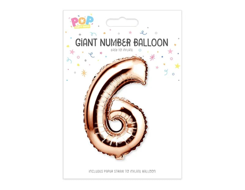 Rose Gold Foil Number Balloon 65cm - Cloud Nine Stores