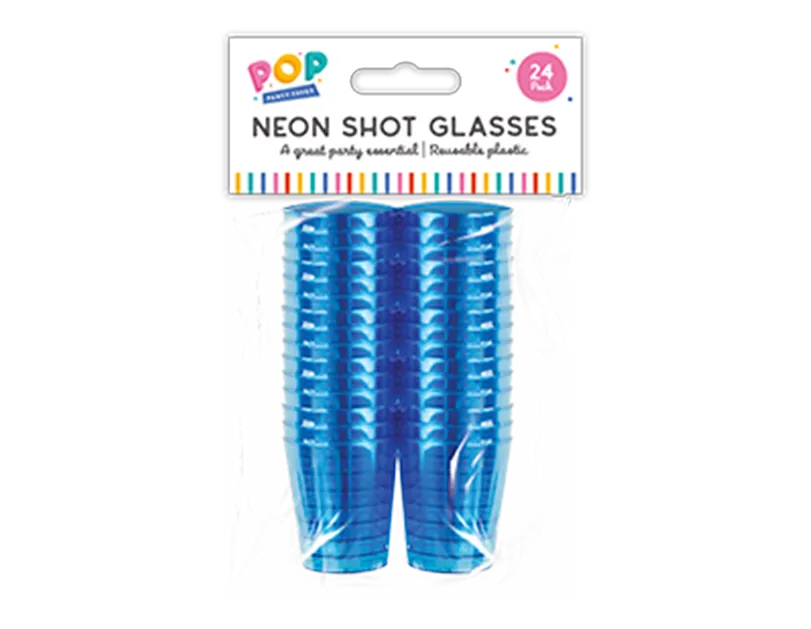 Neon Shot Glasses 24pk Cloud Nine Stores