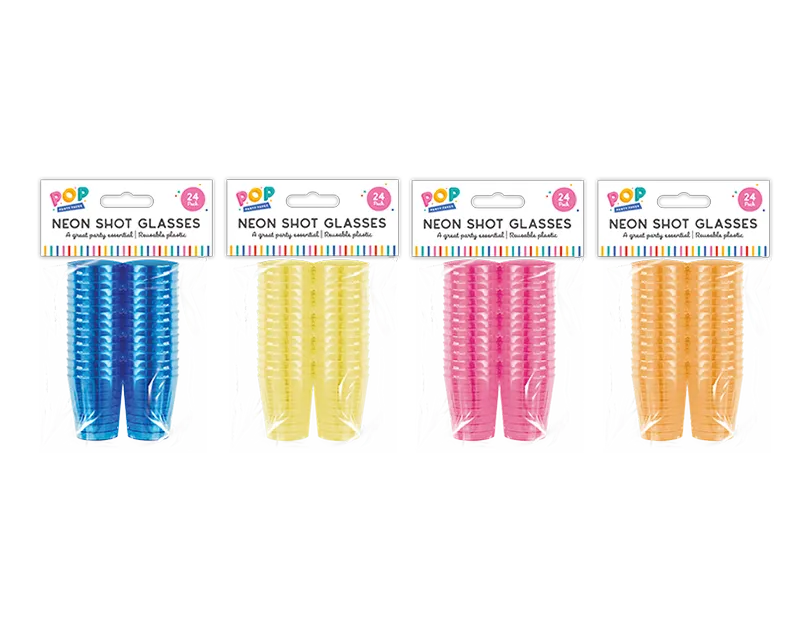 Neon Shot Glasses 24pk