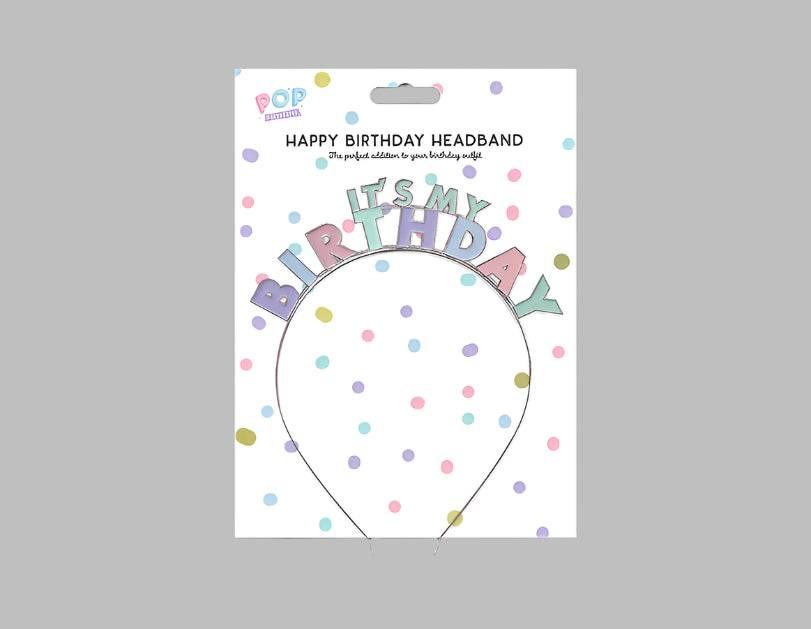 Pastel Happy Birthday Headband - Cloud Nine Stores