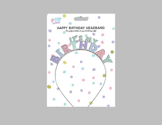 Pastel Happy Birthday Headband - Cloud Nine Stores