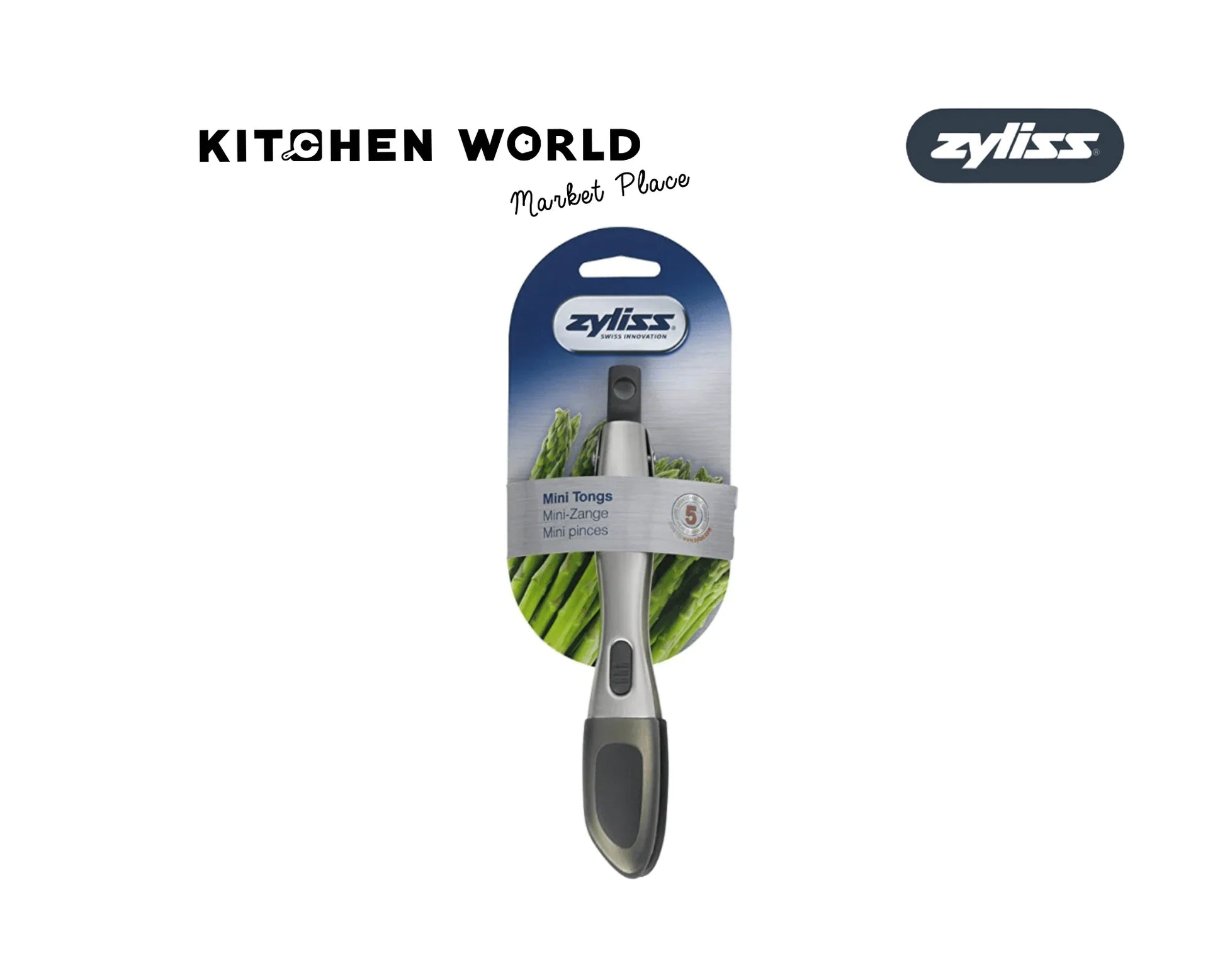 Zyliss E980061 Mini Tongs, Black - Cloud Nine Stores