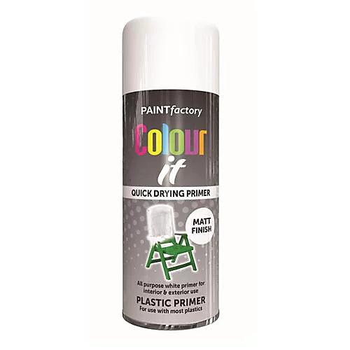 Paint Factory Plastic White Primer Paint 400ml - Cloud Nine Stores Cloud Nine Stores