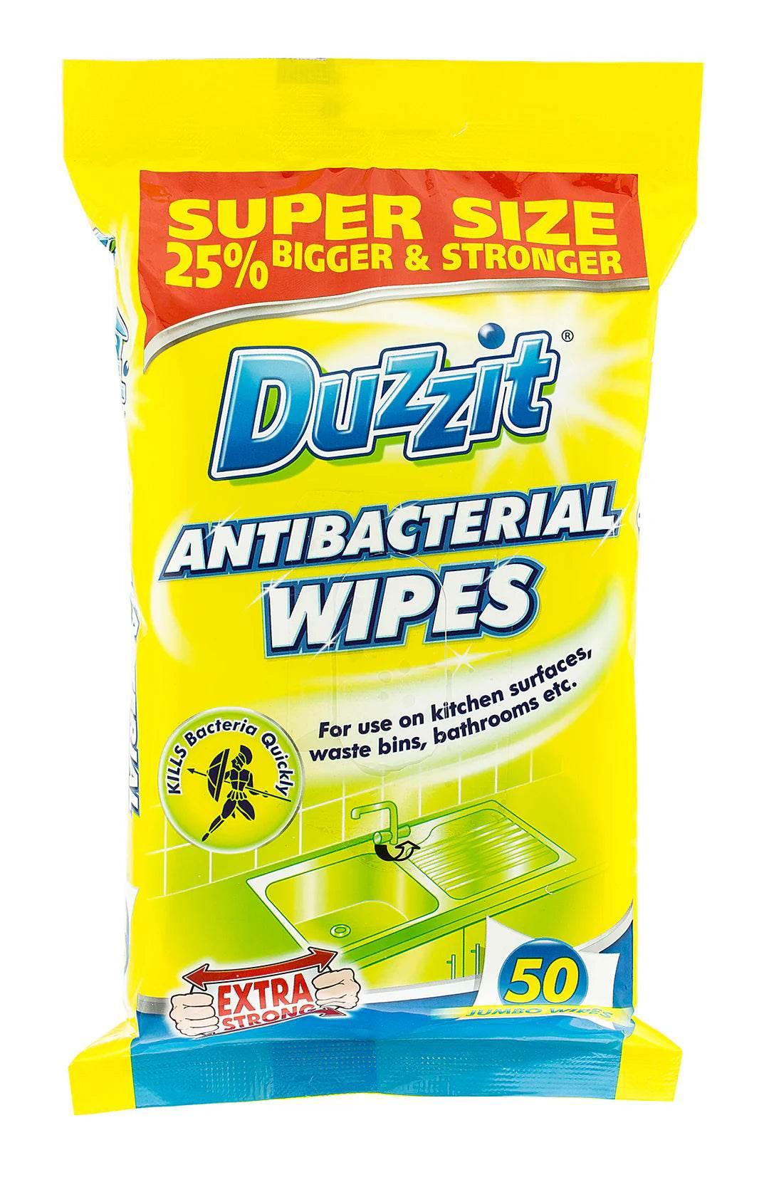 Duzzit Anti Bacterial Wipes 50 Pack - Cloud Nine Stores