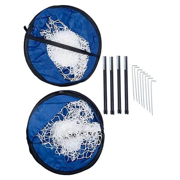 Kids Pop-Up Football Goals - Set Of 2 -Fibreglass Poles Soccer Training - Cloud Nine Stores