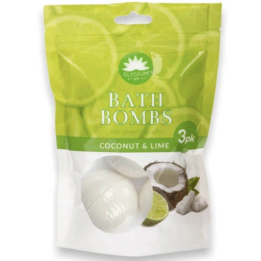 Elysium Bath Bombs Coconut & Lime (Pack of 3) - Cloud Nine Stores