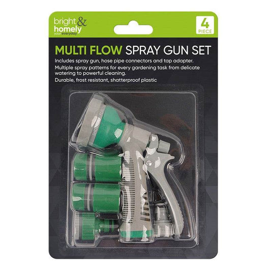BRIGHT & HOMELY MULTI FLOW SPRAY GUN SET 4 PIECE - Cloud Nine Stores