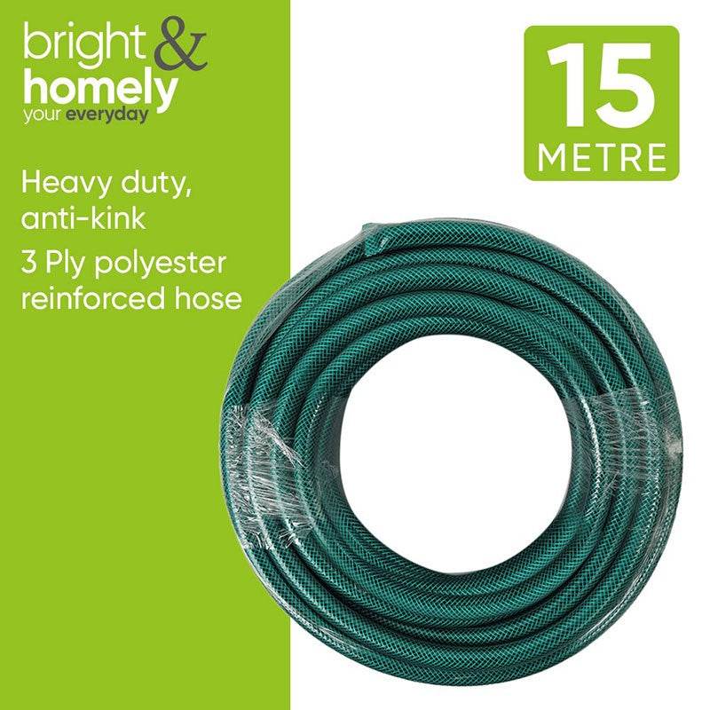 BRIGHT & HOMELY REINFORCED GARDEN HOSEPIPE 15M - Cloud Nine Stores