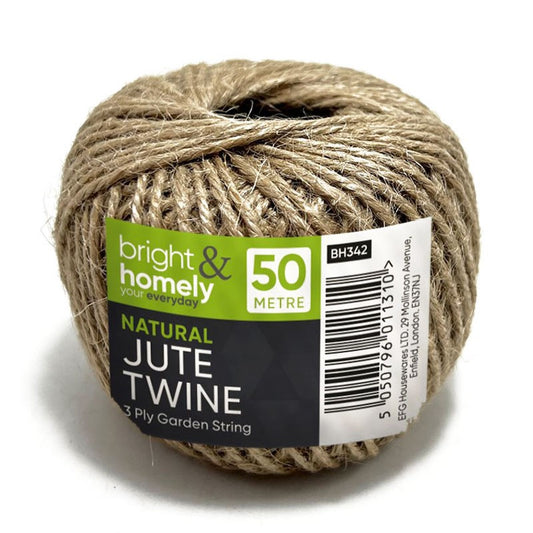 BRIGHT & HOMELY JUTE TWINE NATURAL 50M