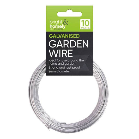 BRIGHT & HOMELY MULTI-PURPOSE GALVANISED GARDEN WIRE 2MM x 10M - Cloud Nine Stores