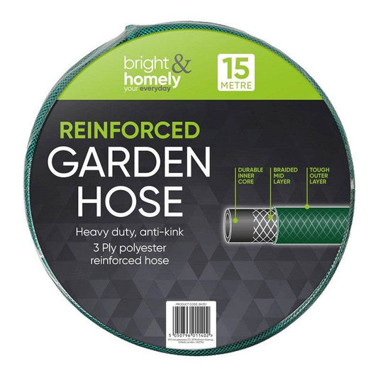BRIGHT & HOMELY REINFORCED GARDEN HOSEPIPE 15M - Cloud Nine Stores