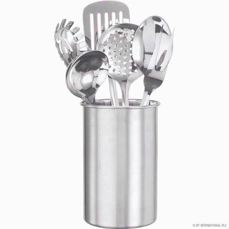 PRIMA UTENSIL SET WITH CADDY STAINLESS STEEL 6PCS - Cloud Nine Stores