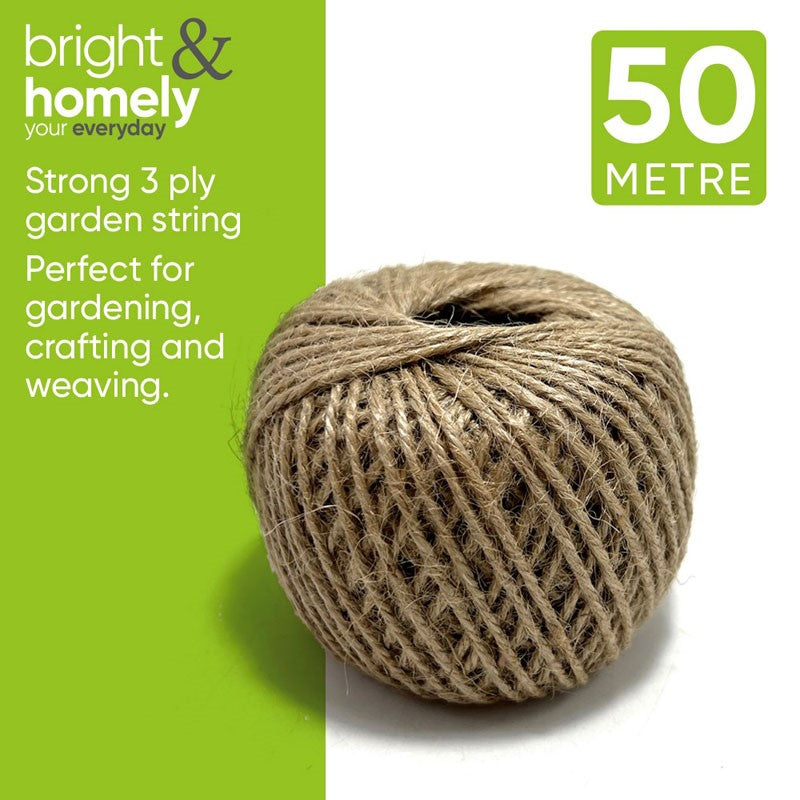 BRIGHT & HOMELY JUTE TWINE NATURAL 50M