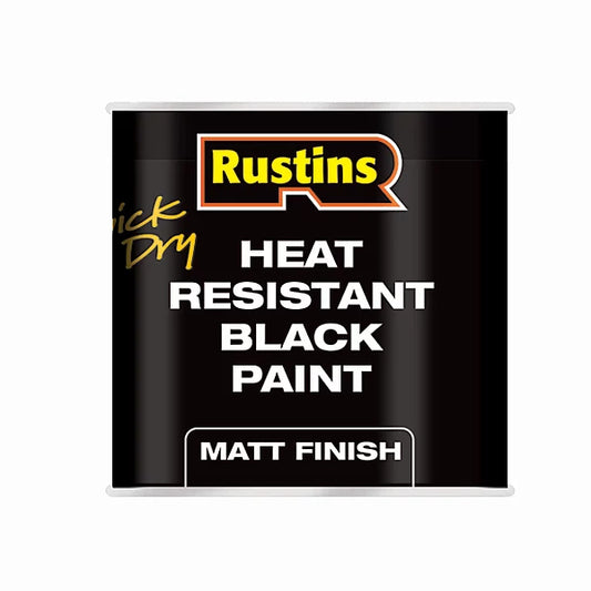 Rustins Heat Resistant Paint - Black 250ml - Cloud Nine Stores