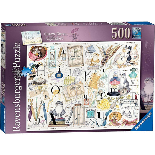 Ravensburger 500 Piece Crazy Cats Alphabet - Cloud Nine Stores