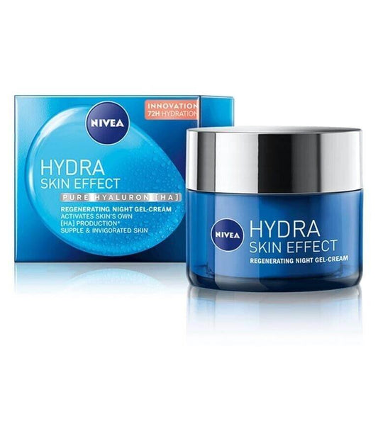 Nivea Hydra Skin Effect Pure Hyaluronic Acid Regeneration Night Gel-Cream 50ml - Cloud Nine Stores