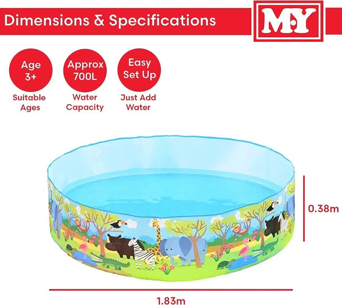 M.Y Splash 6FT Safari Quick Set Pool - Cloud Nine Stores