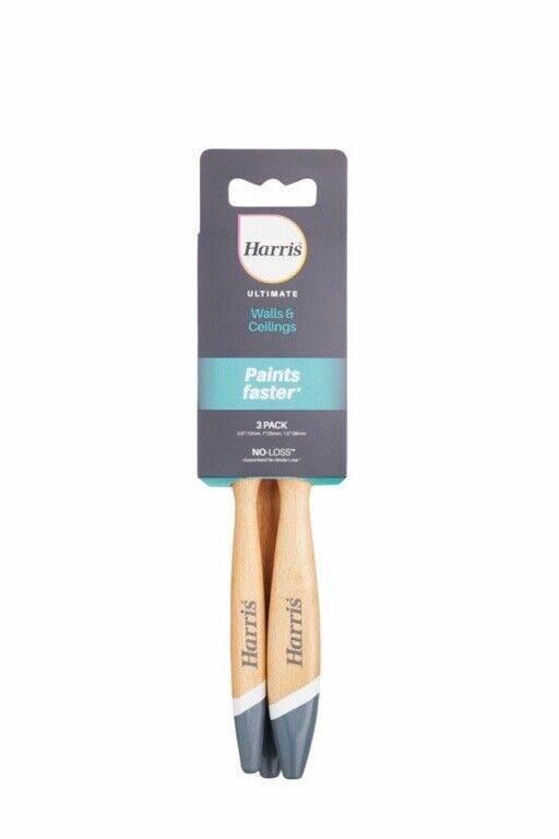 Harris Ultimate Walls & Ceilings Flat Paint Brushes | 3 Pack | 0.5", 1", 1.5" - Cloud Nine Stores