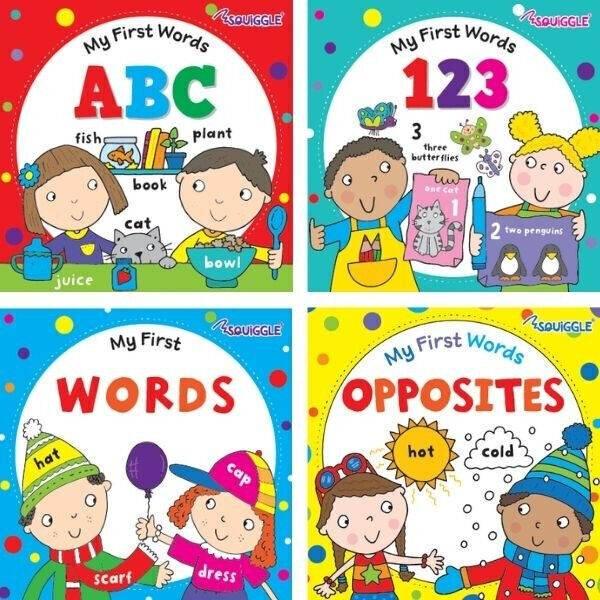 Early Learners Board Books 123/ABC/My First Words/My First Opposite - Cloud Nine Stores