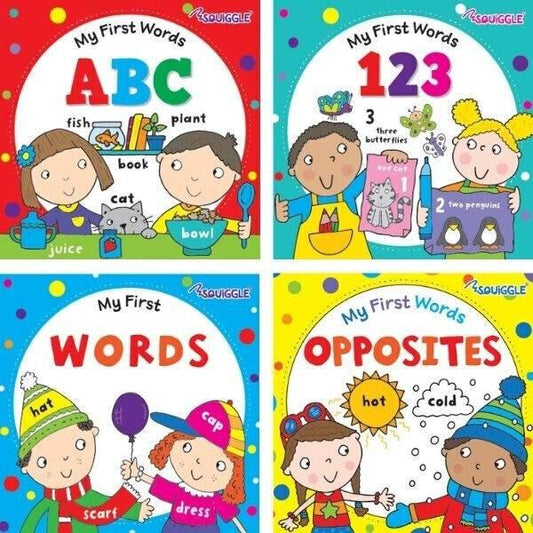 Early Learners Board Books 123/ABC/My First Words/My First Opposite - Cloud Nine Stores