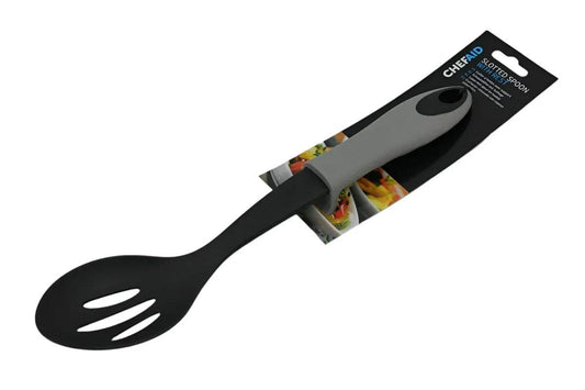 ChefAid Slotted Spoon Black Nylon with Rest - Cloud Nine Stores