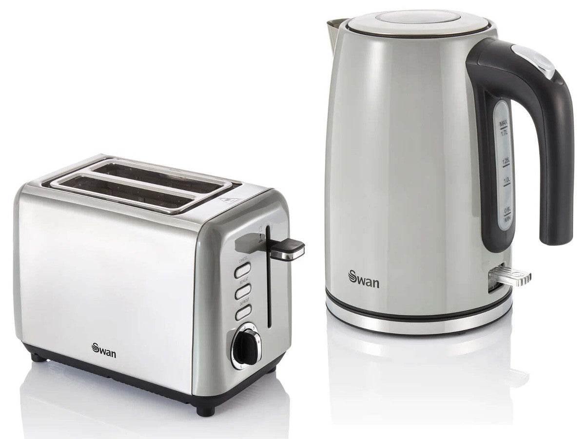 Swan Townhouse 2 Slice Toaster Grey - Cloud Nine Stores