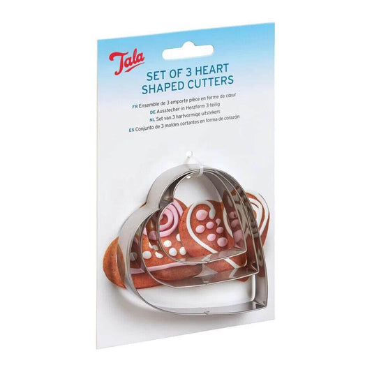 TALA SET OF 3 HEARTSHAPED COOKIE CUTTERS - Cloud Nine Stores