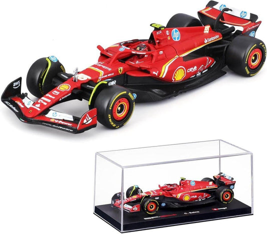 Ferrari F1 Team SF-24 2024 #16 Charles Leclerc – Acrylic Case with Driver in Car - Cloud Nine Stores