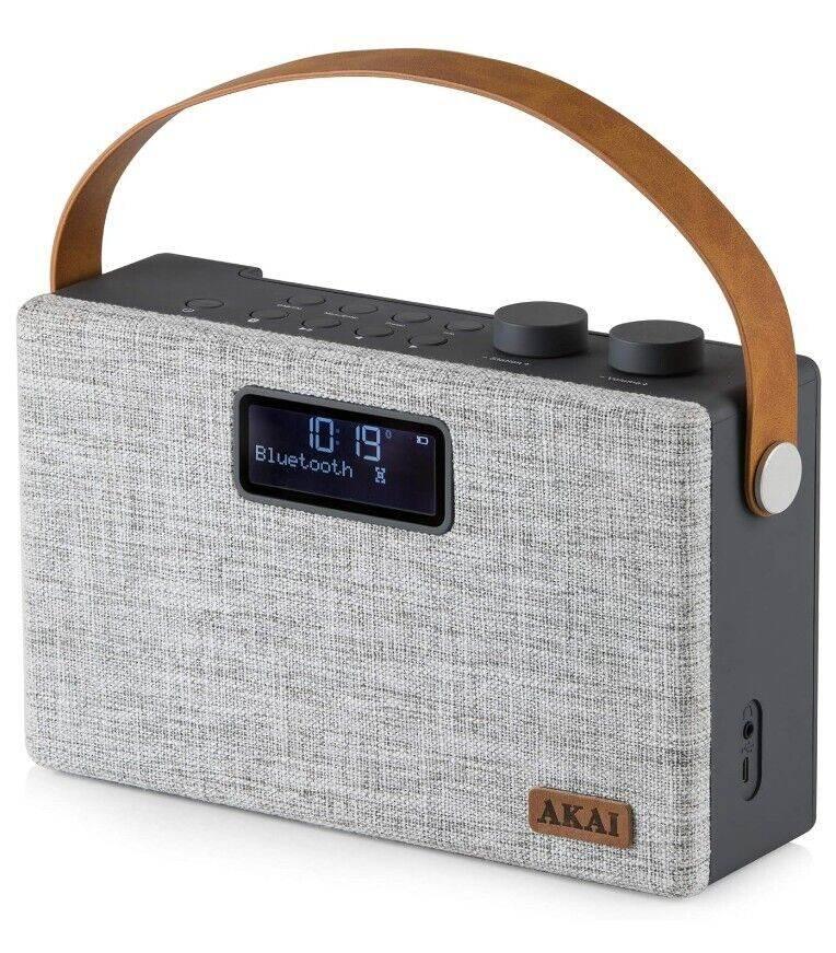 Akai A61029 DAB+/FM/Bluetooth Radio - Grey Fabric - Cloud Nine Stores