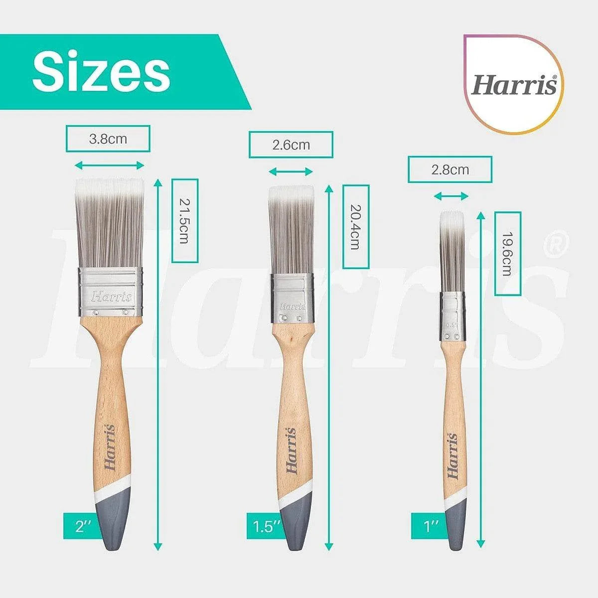 Harris Ultimate Walls & Ceilings Flat Paint Brushes | 3 Pack | 0.5", 1", 1.5" - Cloud Nine Stores