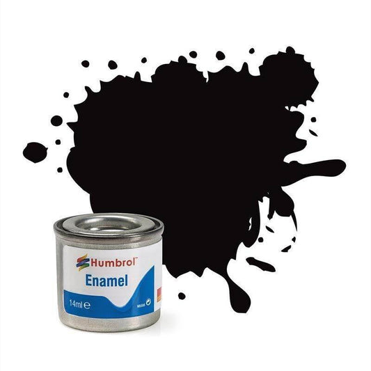 HUMBROL 201 Black Metallic Enamel 14ml - Cloud Nine Stores