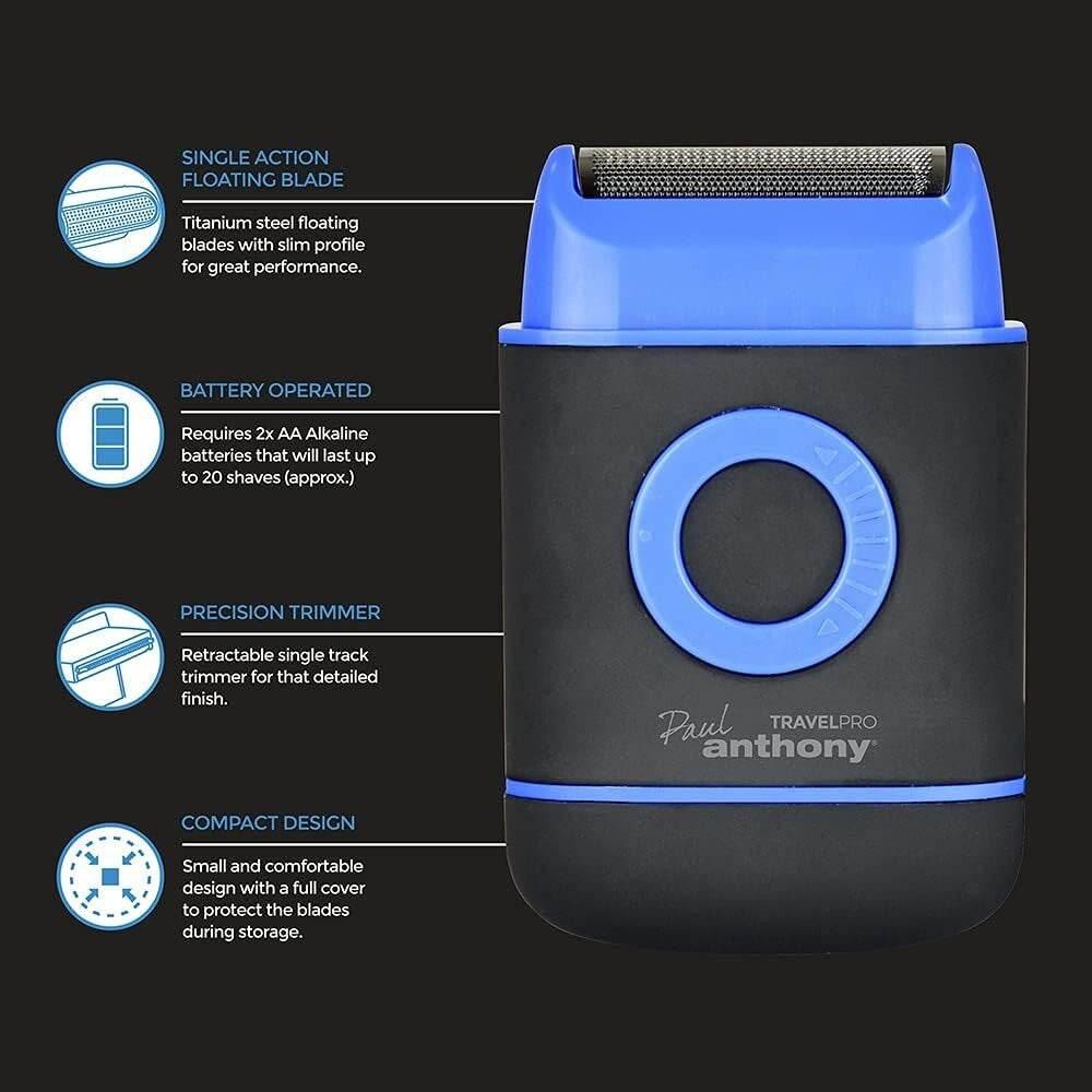 PAUL ANTHONY TRAVEL PRO SHAVER BATTERY OPERATED - Cloud Nine Stores