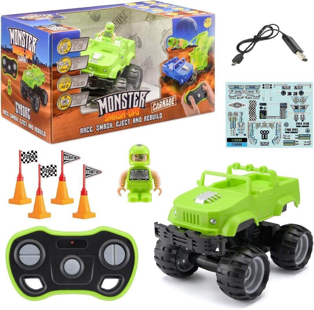 Monster Smash-Ups Carnage TY6082A, Cyborg's Remote Control Monster Truck - Cloud Nine Stores