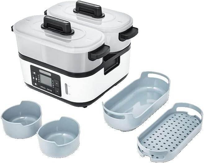 Morphy Richards 470003 6.8L Intellisteam Electric Food Steamer - White - Cloud Nine Stores