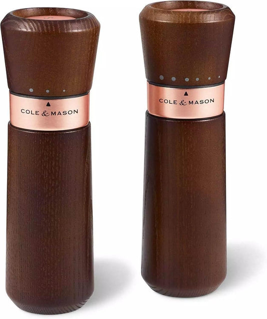 Cole & Mason Lyndhurst Gourmet Precision Salt & Pepper Mill Grinder Set (Chestnut) - Cloud Nine Stores