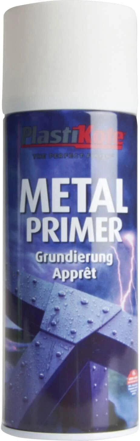 Plastikote Metal Primer Spray Paint White 400ml - Cloud Nine Stores